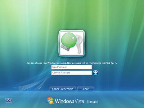 Rohos Logon Key. Änderung des Passwortes in Windows Vista